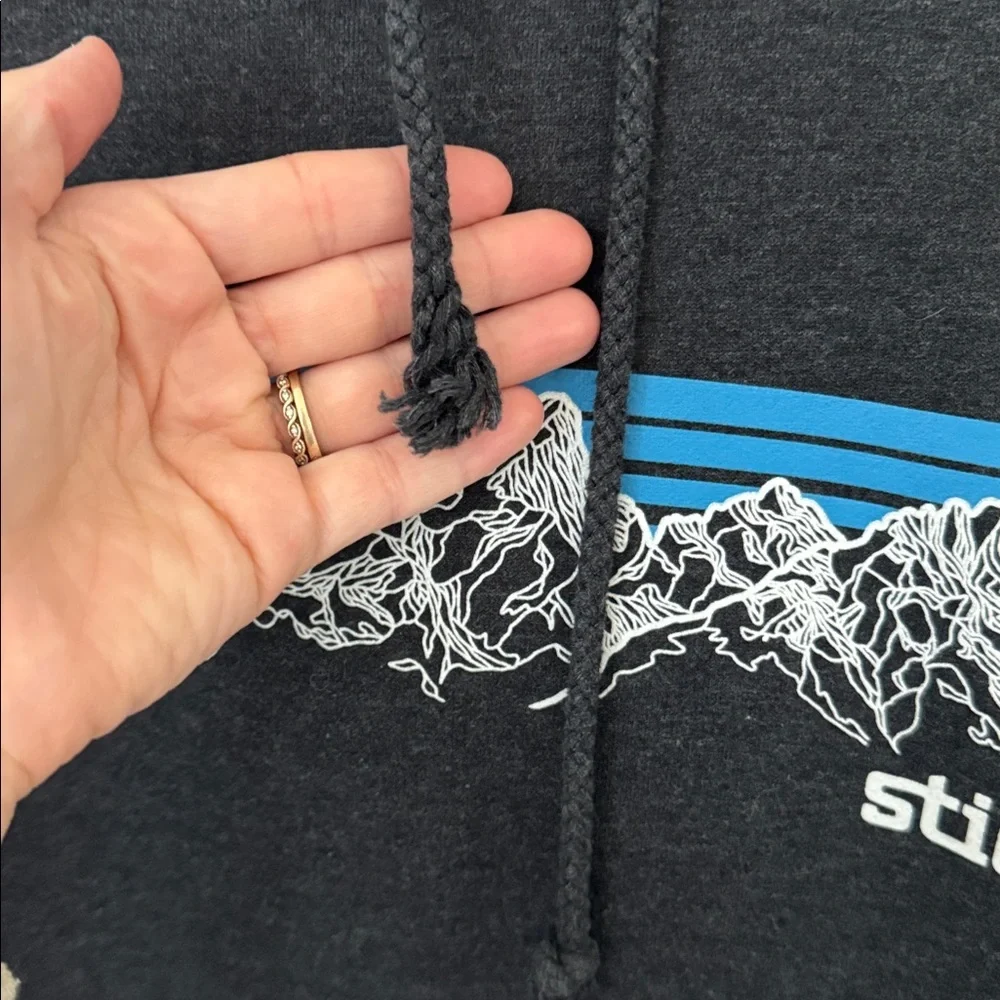 Stio Gray Mountain Scene Hoodie Medium - Picture 4 of 6